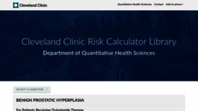 What Riskcalc.org website looked like in 2023 (This year)
