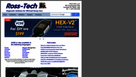 What Ross-tech.net website looked like in 2023 (This year)