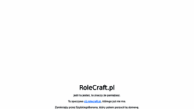What Rolecraft.pl website looked like in 2023 (This year)