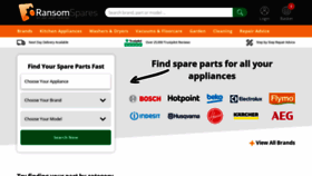 What Ransomspares.co.uk website looked like in 2023 (This year)