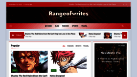 What Rangeofwrites.com website looked like in 2023 (This year)