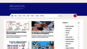 What Recursos1clic.es website looks like in 2024 
