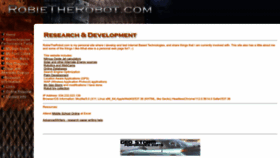 What Robietherobot.com website looks like in 2024 