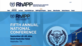What Rhapp.org website looks like in 2024 