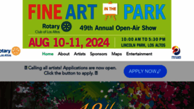 What Rotaryartshow.com website looks like in 2024 
