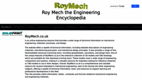 What Roymech.co.uk website looks like in 2024 