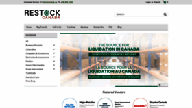 What Restock.ca website looks like in 2024 