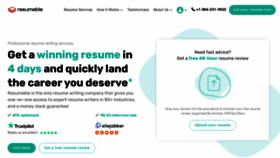 What Resumeble.com website looks like in 2024 