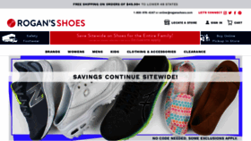What Rogansshoes.com website looks like in 2024 