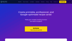 What Recipesgenerator.com website looks like in 2024 