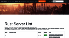 What Rust-servers.net website looks like in 2024 