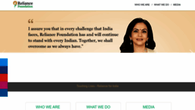 What Reliancefoundation.org website looks like in 2024 
