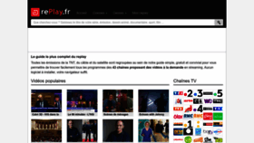 What Replay.fr website looks like in 2024 