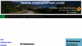 What Rverscorner.com website looks like in 2024 
