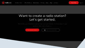 What Radio.co website looks like in 2024 