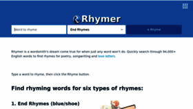 What Rhymer.com website looks like in 2024 