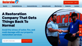 What Restoration1.com website looks like in 2024 