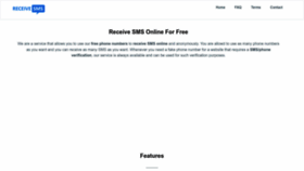 What Receivesms.org website looks like in 2024 