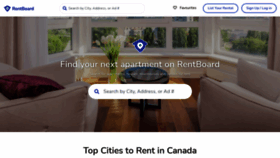 What Rentboard.ca website looks like in 2024 