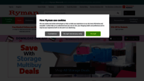 What Ryman.co.uk website looks like in 2024 
