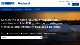 What Refworld.org website looked like in 2024 (1 year ago)