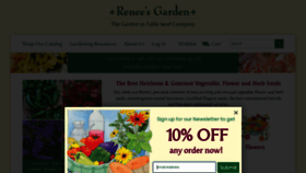 What Reneesgarden.com website looks like in 2024 