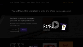 What Rappad.co website looks like in 2024 