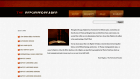 What Reformedreader.org website looks like in 2024 