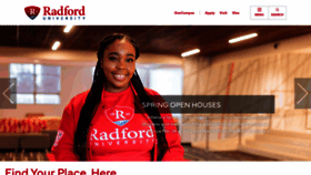 What Radford.edu website looks like in 2024 