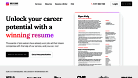 What Resumewritingservice.biz website looks like in 2024 