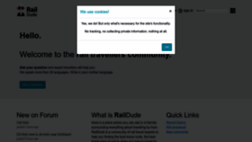 What Raildude.com website looks like in 2024 