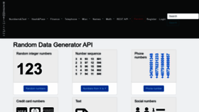 What Randommer.io website looked like in 2024 (1 year ago)