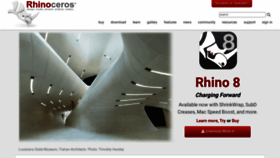What Rhino3d.com website looks like in 2024 