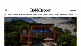 What Robbreport.com website looks like in 2024 