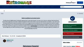 What Retromags.com website looks like in 2024 