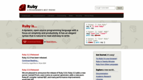 What Ruby-lang.org website looks like in 2024 