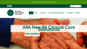 What Rheumatology.org.au website looks like in 2024 