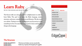 What Rubykoans.com website looks like in 2024 