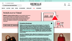 What Rebelle.com website looks like in 2024 