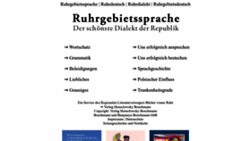 What Ruhrgebietssprache.de website looks like in 2024 