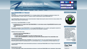 What Researchware.com website looks like in 2024 