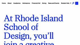 What Risd.edu website looks like in 2024 