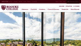What Roanoke.edu website looks like in 2024 