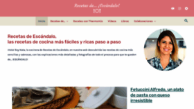 What Recetasdeescandalo.com website looks like in 2024 