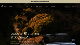 What Rivian.com website looks like in 2024 