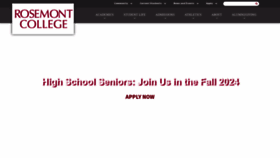 What Rosemont.edu website looks like in 2024 