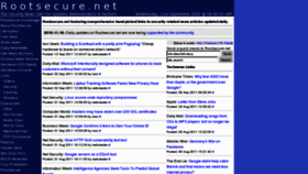 What Rootsecure.net website looked like in 2011 (12 years ago)