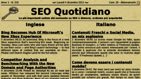 What Seoquotidiano.it website looked like in 2011 (12 years ago)