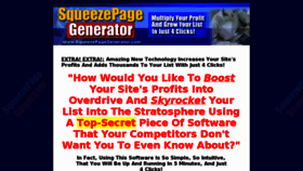 What Squeezepagegenerator.com website looked like in 2012 (12 years ago)