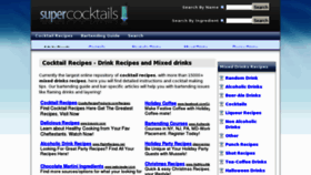 What Supercocktails.com website looked like in 2012 (12 years ago)